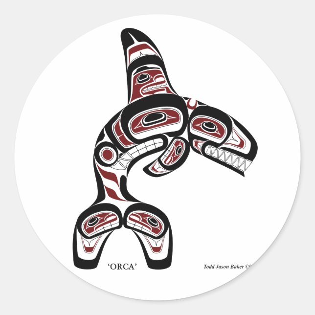 orca runt klistermärke (Framsida)