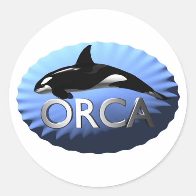 Orca Runt Klistermärke (Framsida)