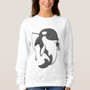 Orca som Fisher med fiskstam T Shirt