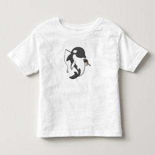 Orca som Fisher med fiskstam T Shirt