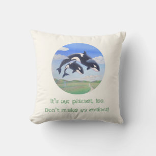 Orca Spirits "Det är min planet också" Kudde