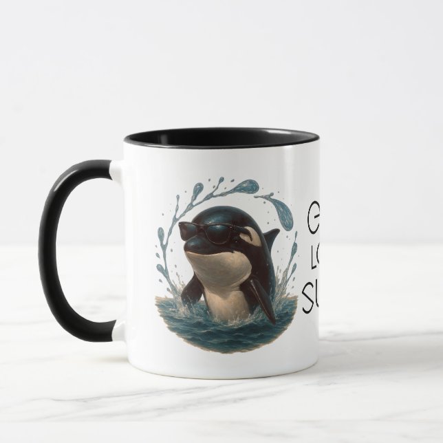 Orca Splash in Shades – Whale & Dolphin Day ELGIS Mugg (Vänster)
