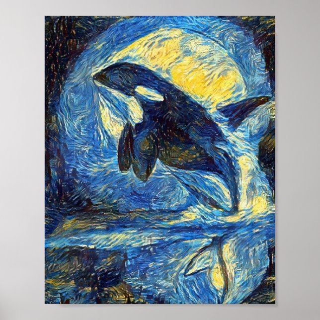 Orca Starry Night Poster (Framsidan)