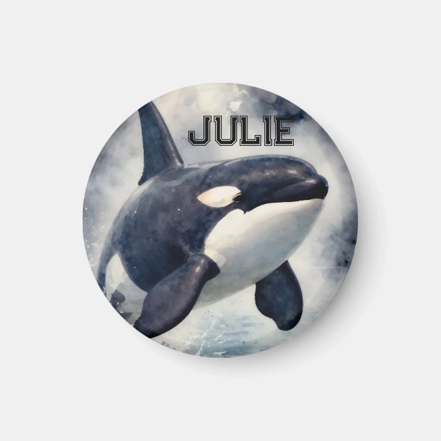  Orca Stormy waves, Personalized Magnet (Framsidan)