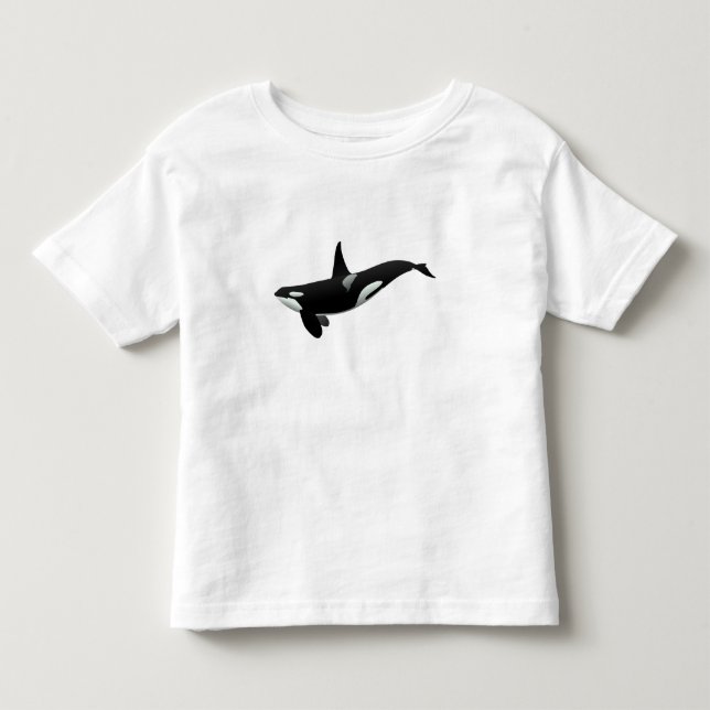 Orca val illustration - Välj bakgrund färg T Shirt (Framsida)