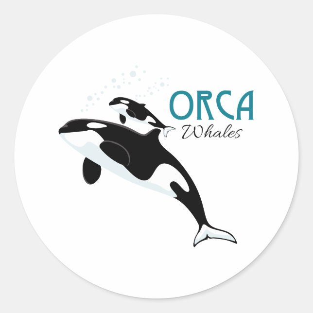 Orca valar runt klistermärke (Framsida)