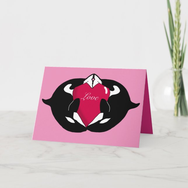 Orca Valentines day Kort (Framsida)