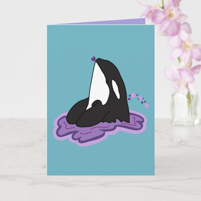 Orca Valentines day Kort (Orkide)