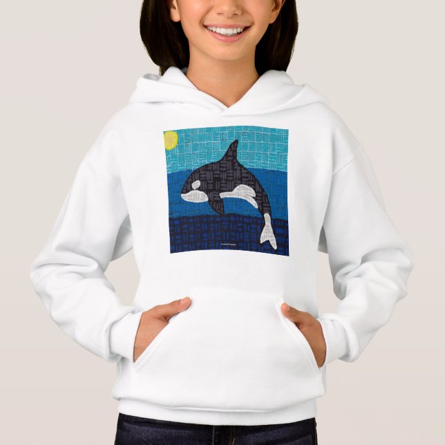 Orca (vit) - Flicktröja T Shirt (Framsida)