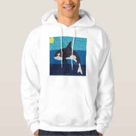 Orca (vit) - Herr Tröja med Huva Hoodie
