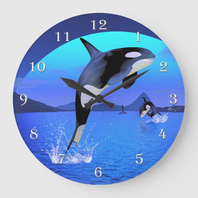Orca Wall Clock Stor Klocka (Framsida)