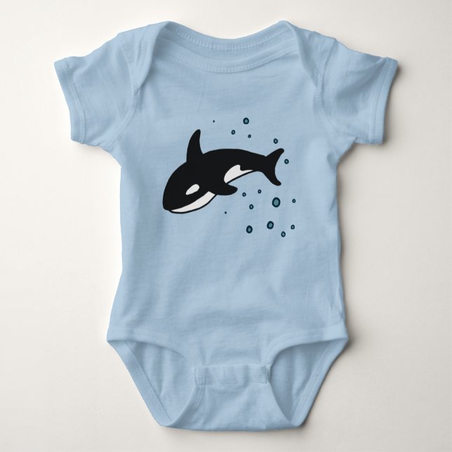 Orca Whale Baby Bodykosten T Shirt (Framsida)