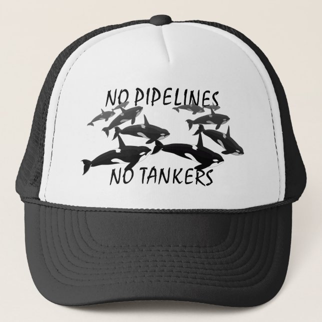 Orca Whale Baseball Cap Killer Whale Hats Truckerkeps (Framsida)