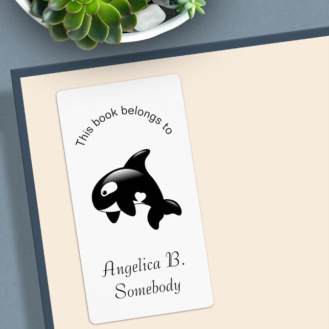 Orca Whale Bookplate Fraktsedel (Skapare uppladdad)