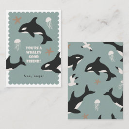 Orca Whale Class Valentine Card Tilläggskort