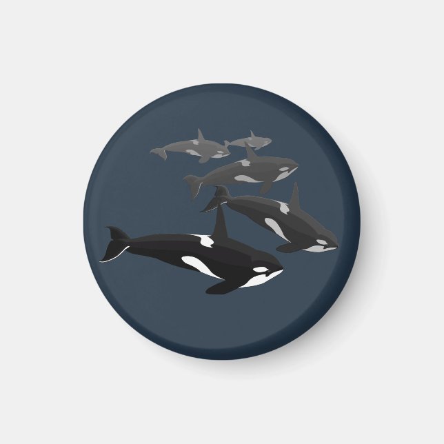 Orca Whale Fridge Magnet Killer Whale Art Magnet (Framsidan)