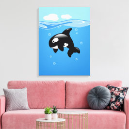 Orca Whale i Ocean Canvastryck