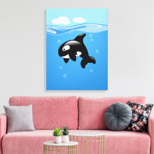 Orca Whale i Ocean Canvastryck