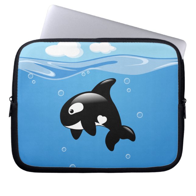 Orca Whale i Ocean Laptop Fodral (Framsidan)