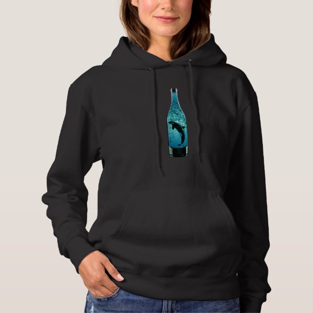 Orca whale in a bottle t shirt (Framsida)