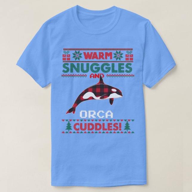 Orca Whale jul Pajama Shirt Ugly jul S T Shirt (Design framsida)