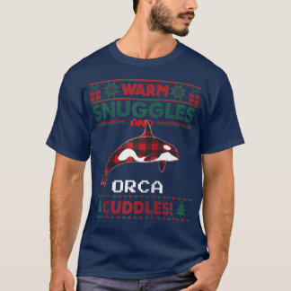 Orca Whale jul PajamaUgly Julsötare T Shirt