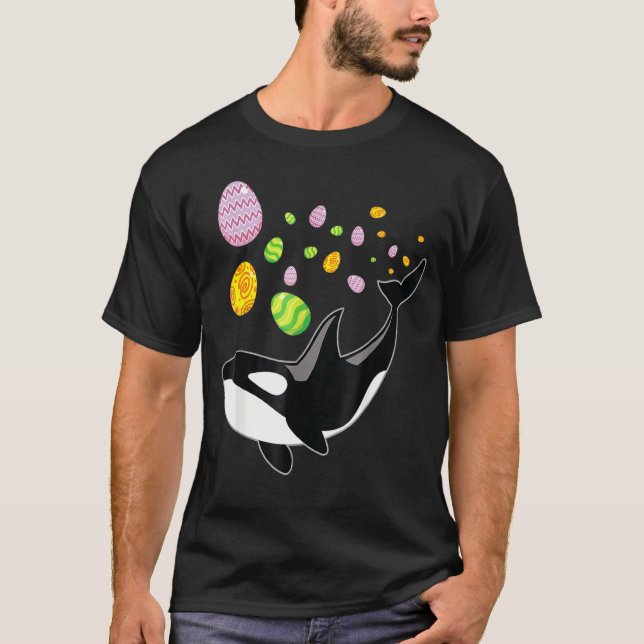 Orca Whale Killer som Egg Påsk Day För barn Boys T Shirt (Framsida)