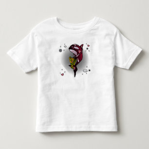 Orca Whale med Nalle i Space Graphic Design T Shirt