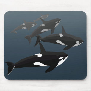 Orca Whale Mousepad Anpassningsbar Killer Whale Mo Musmatta