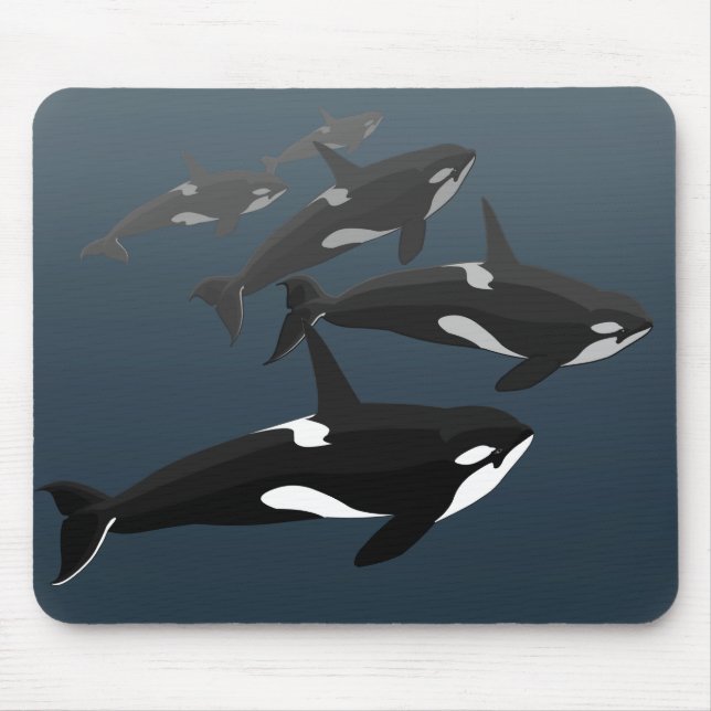 Orca Whale Mousepad Anpassningsbar Killer Whale Mo Musmatta (Framsidan)