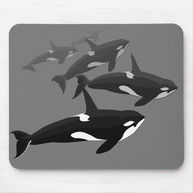 Orca Whale Mousepad Anpassningsbar Killer Whale Mo Musmatta (Framsidan)