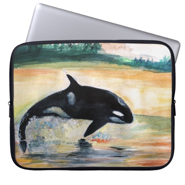 Orca Whale Neoprene Laptop sleeve 15" (Framsidan)