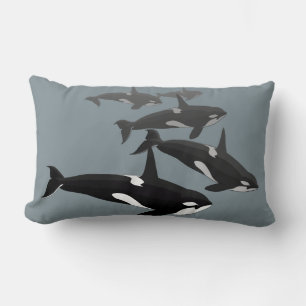 Orca Whale Pillow Killer Whale Art Dekorativ kudde
