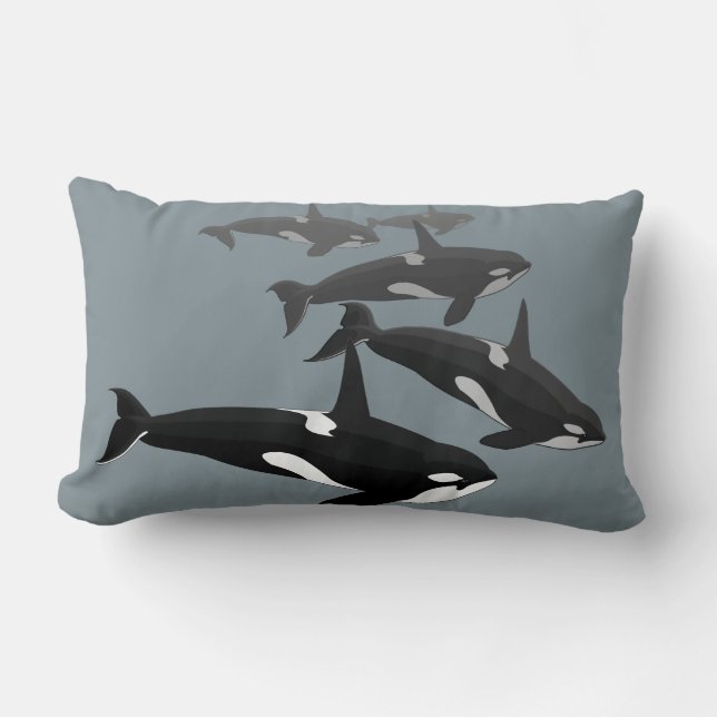 Orca Whale Pillow Killer Whale Art Dekorativ kudde (Framsida)
