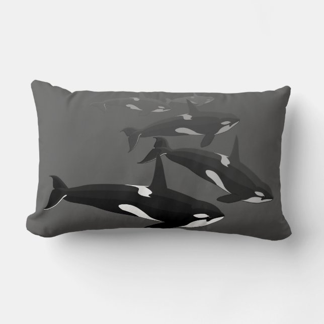 Orca Whale Pillow Killer Whale Art Dekorativ kudde (Framsida)