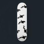 Orca Whale Pod Mönster Ocean White Mini Skateboard Bräda 18,5 Cm<br><div class="desc">Viktig pod av vackra orca-valar för varje val älskare. Orca-mördare valar i mönster hemdekaler,  gåva. Skateboard för personlig av orca-valsmatade svarta och vita coolor.</div>