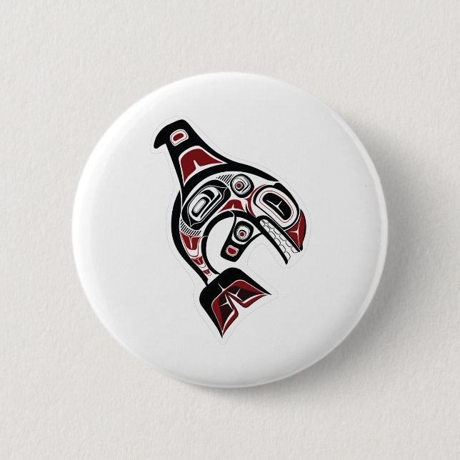 Orca Whale Salish design Pacific Northwest native Knapp (Framsida)
