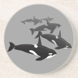 Orca Whale Underlägg Killer Whale Art Drink Underl