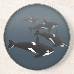 Orca Whale Underlägg Killer Whale Art Drink Underl