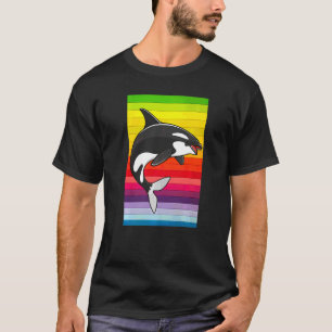 Orca Whale Vintage 80s Retro T Shirt
