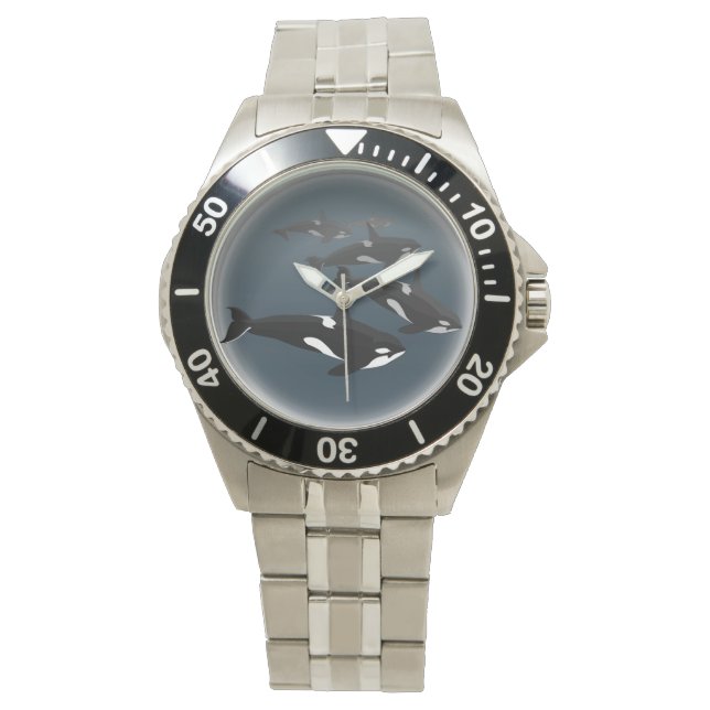 Orca Whale Watch Killer Whale Art Wrist Watch Armbandsur (Framsida)