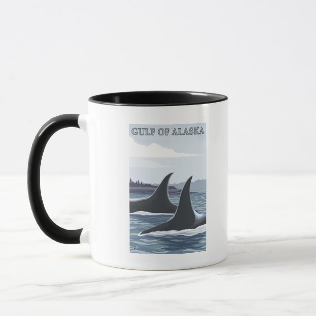Orca Whales #1 - Bukt i Alaska Mugg (Vänster)