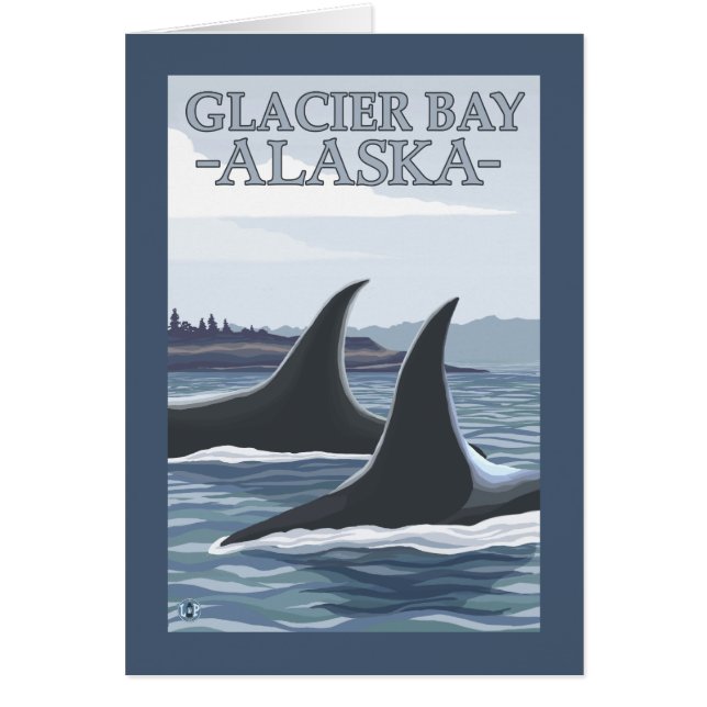 Orca Whales #1 - Glacier Bay, Alaska Hälsningskort (Framsidan)