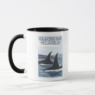 Orca Whales #1 - Glacier Bay, Alaska Mugg
