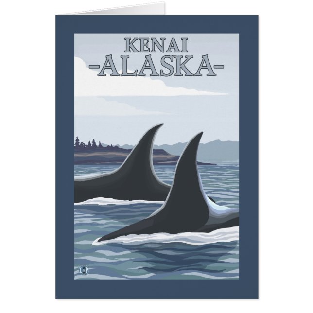 Orca Whales #1 - Kenai, Alaska Hälsningskort (Framsidan)