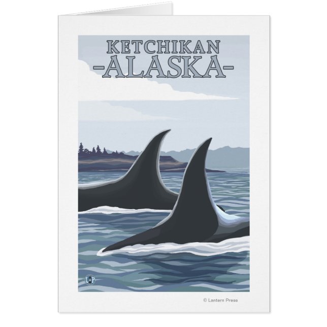 Orca Whales #1 - Ketchikan, Alaska Hälsningskort (Framsidan)