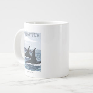 Orca Whales #1 - Seattle, Washington Jumbo Mugg