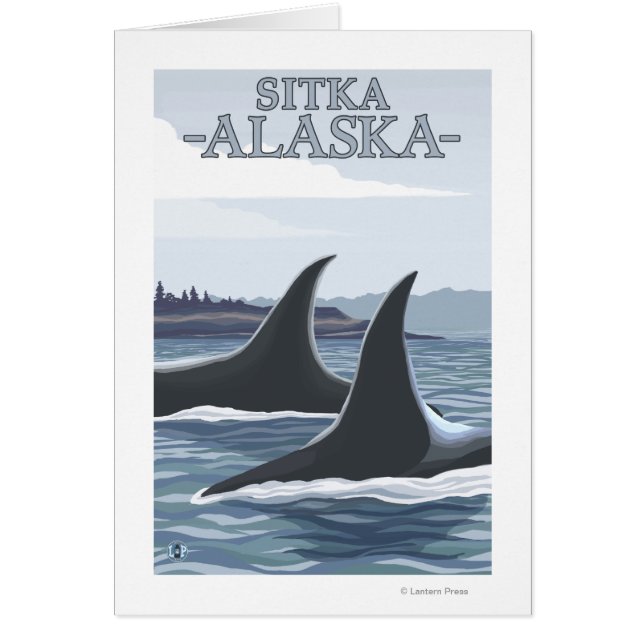 Orca Whales #1 - Sitka, Alaska Hälsningskort (Framsidan)