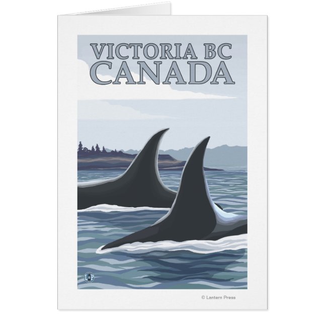Orca Whales #1 - Victoria, BC Kanada Hälsningskort (Framsidan)