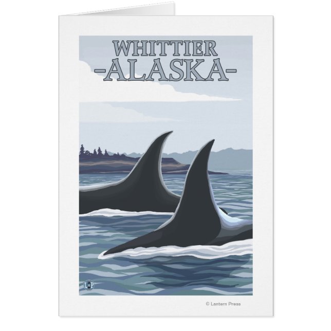 Orca Whales #1 - Whittier, Alaska Hälsningskort (Framsidan)